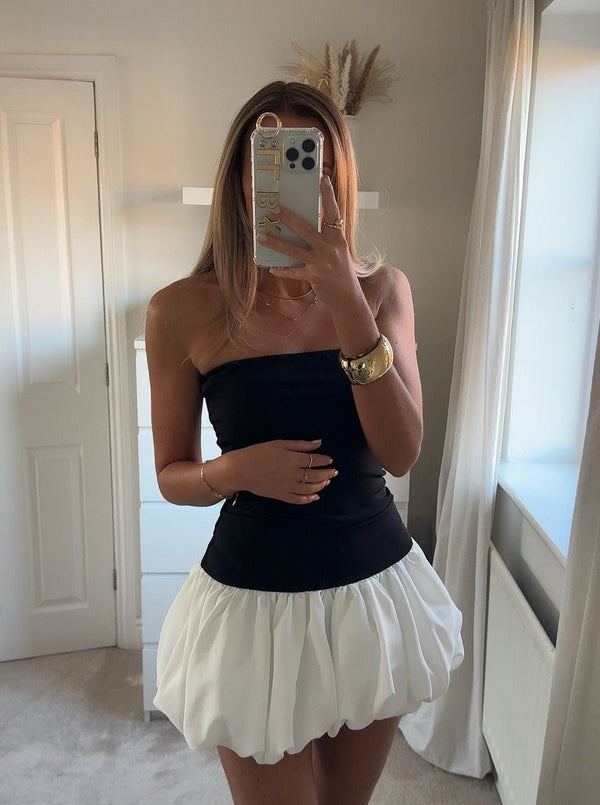 Hailey strapless mini-jurk