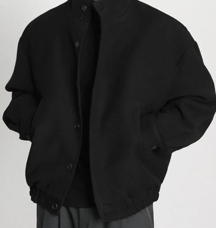 Hannah Stand Collar Jacket with Button Details