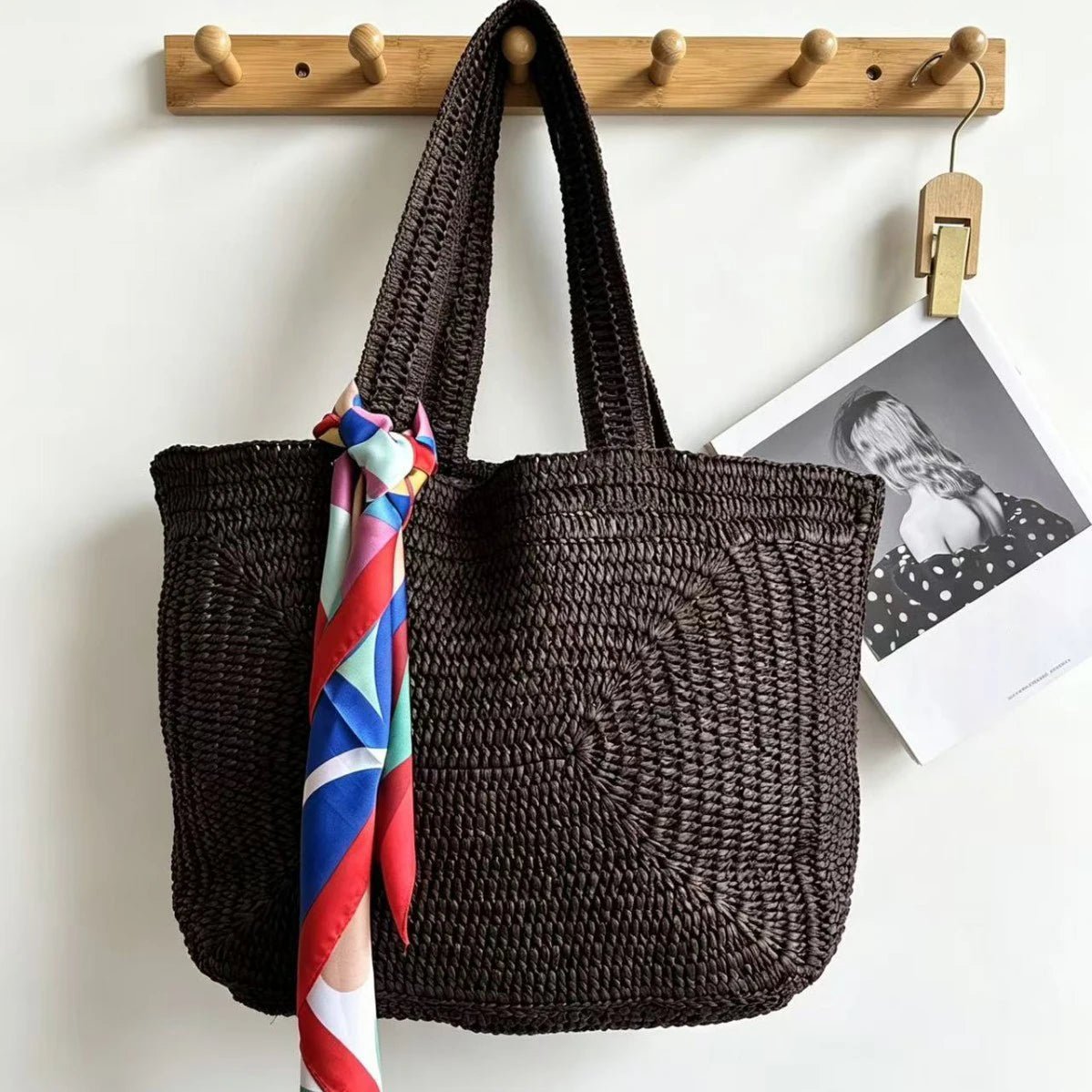 Hannie bohemian gevlochten strandshopper
