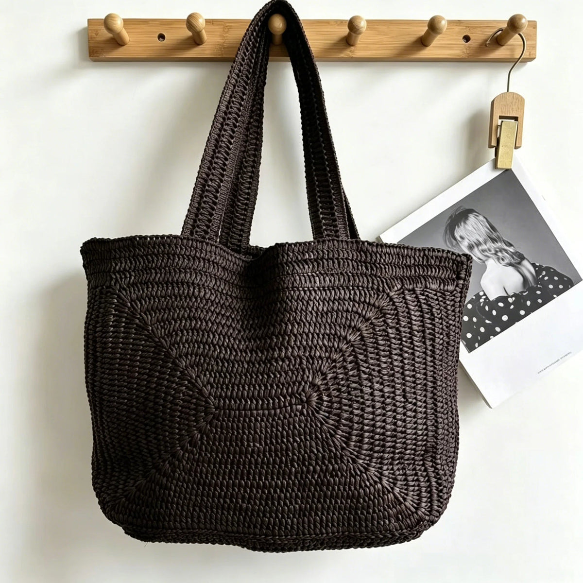 Hannie bohemian gevlochten strandshopper