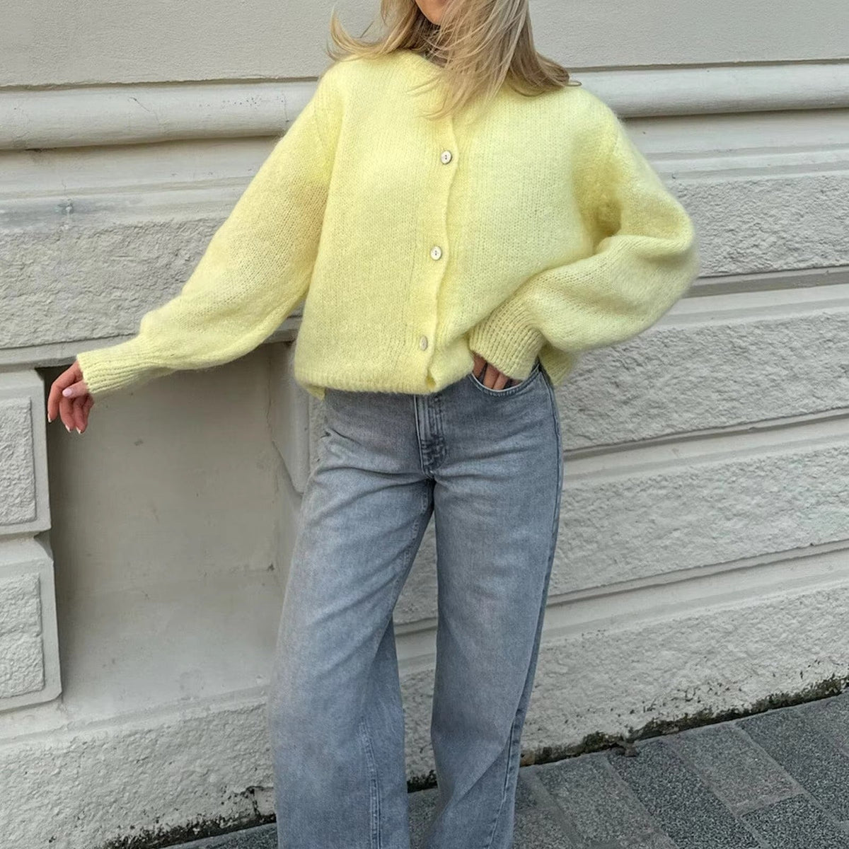 Hazel zacht gebreid vest