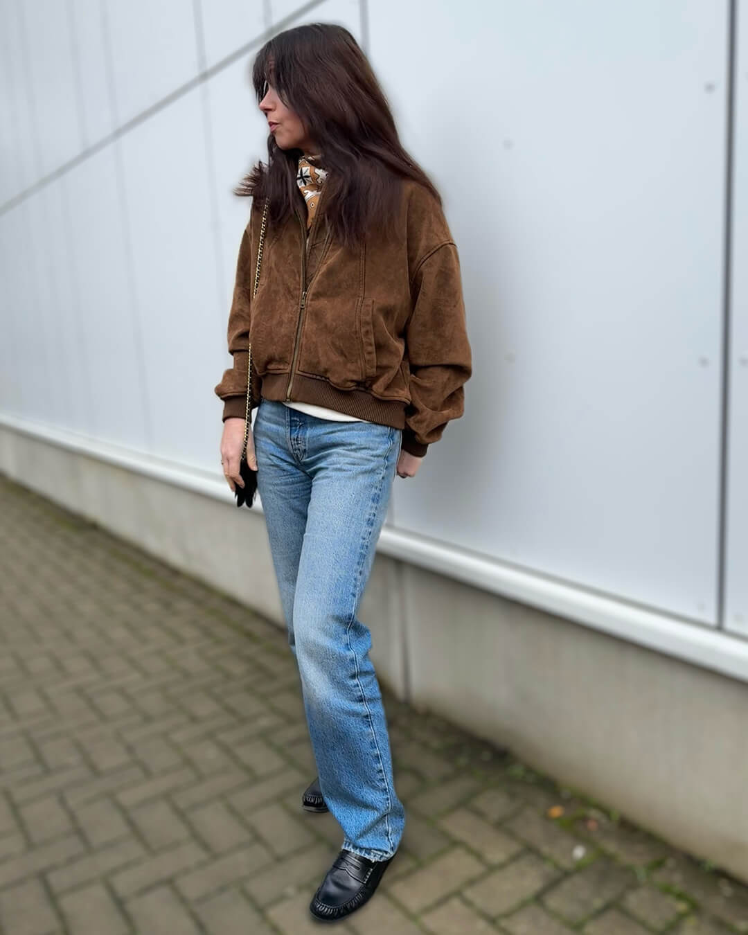 Heather jas van imitatie suède