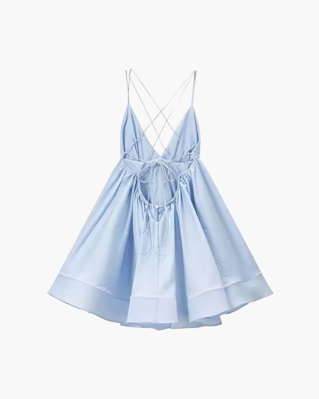Helena mini-jurk met V-hals en schouderbandjes