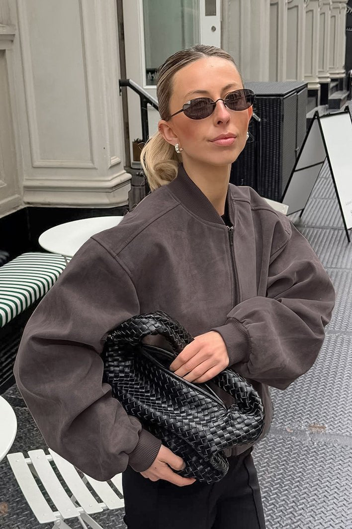 Ilse-bomberjack van suède