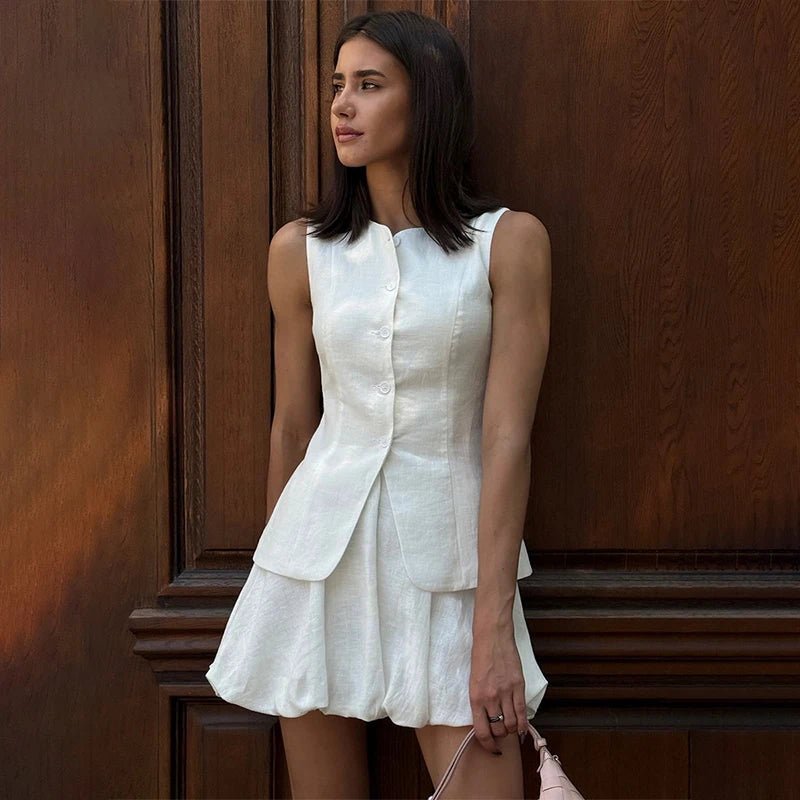 Imani elegante set met gilet en rok