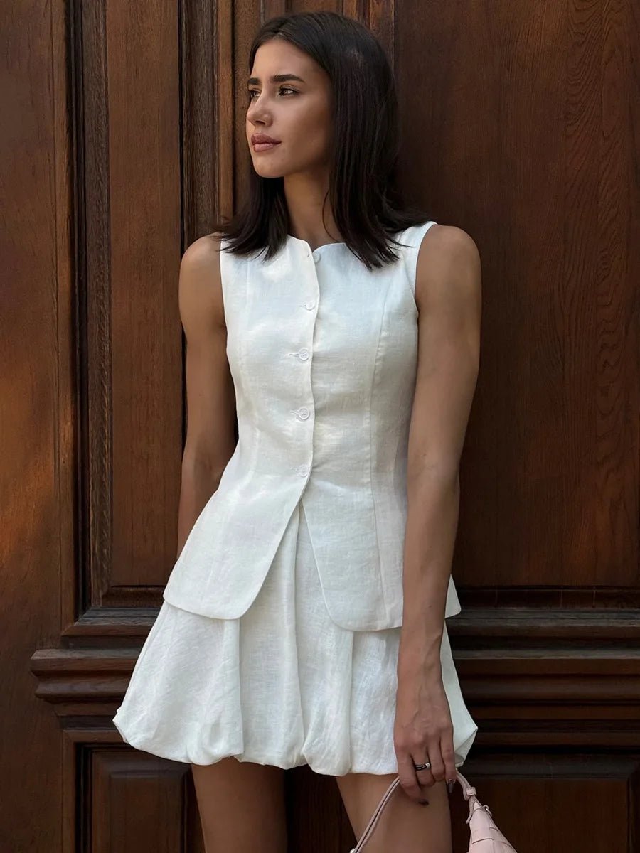 Imani elegante set met gilet en rok