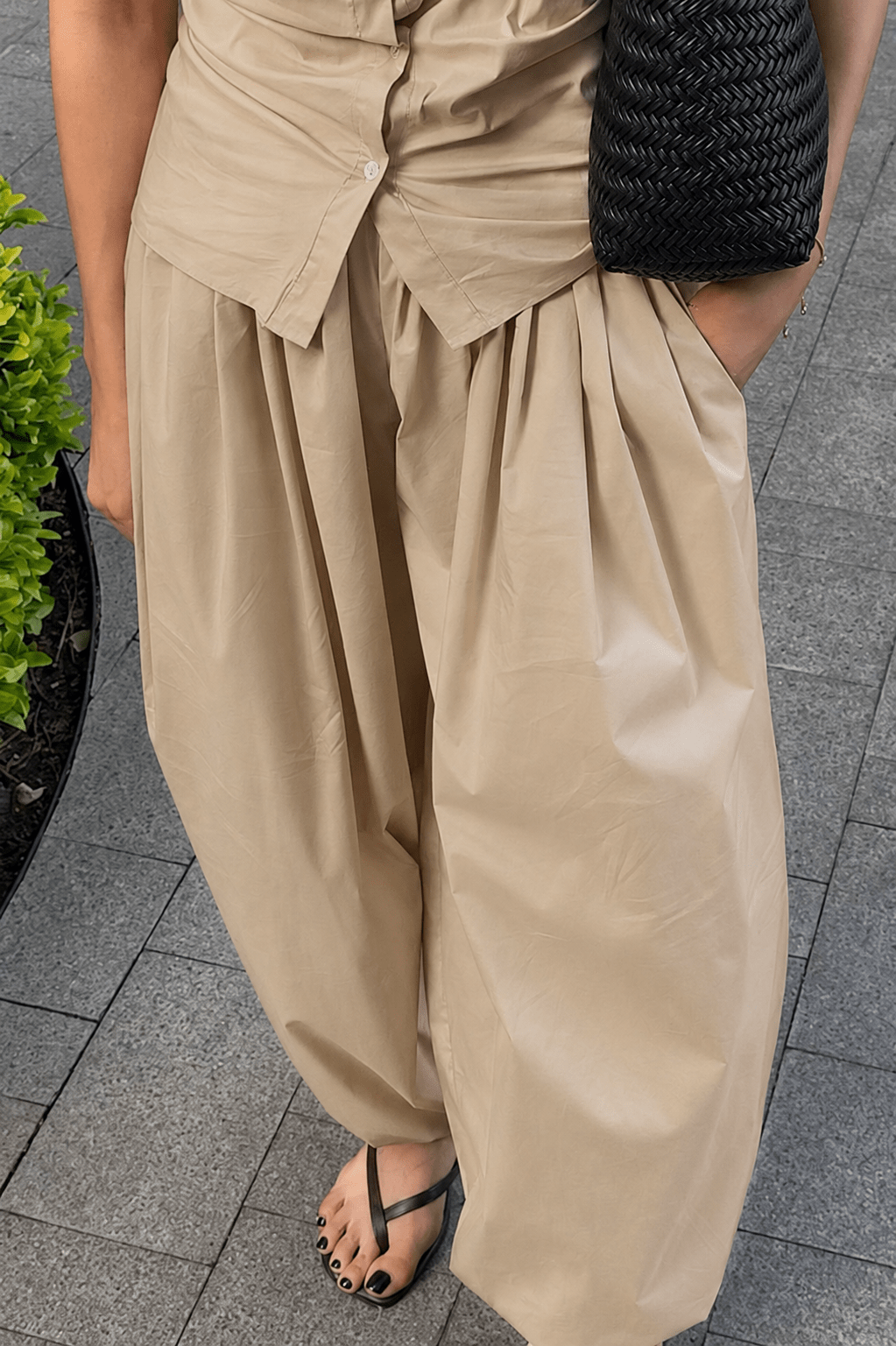 Baggy broek Inga met elastische taille