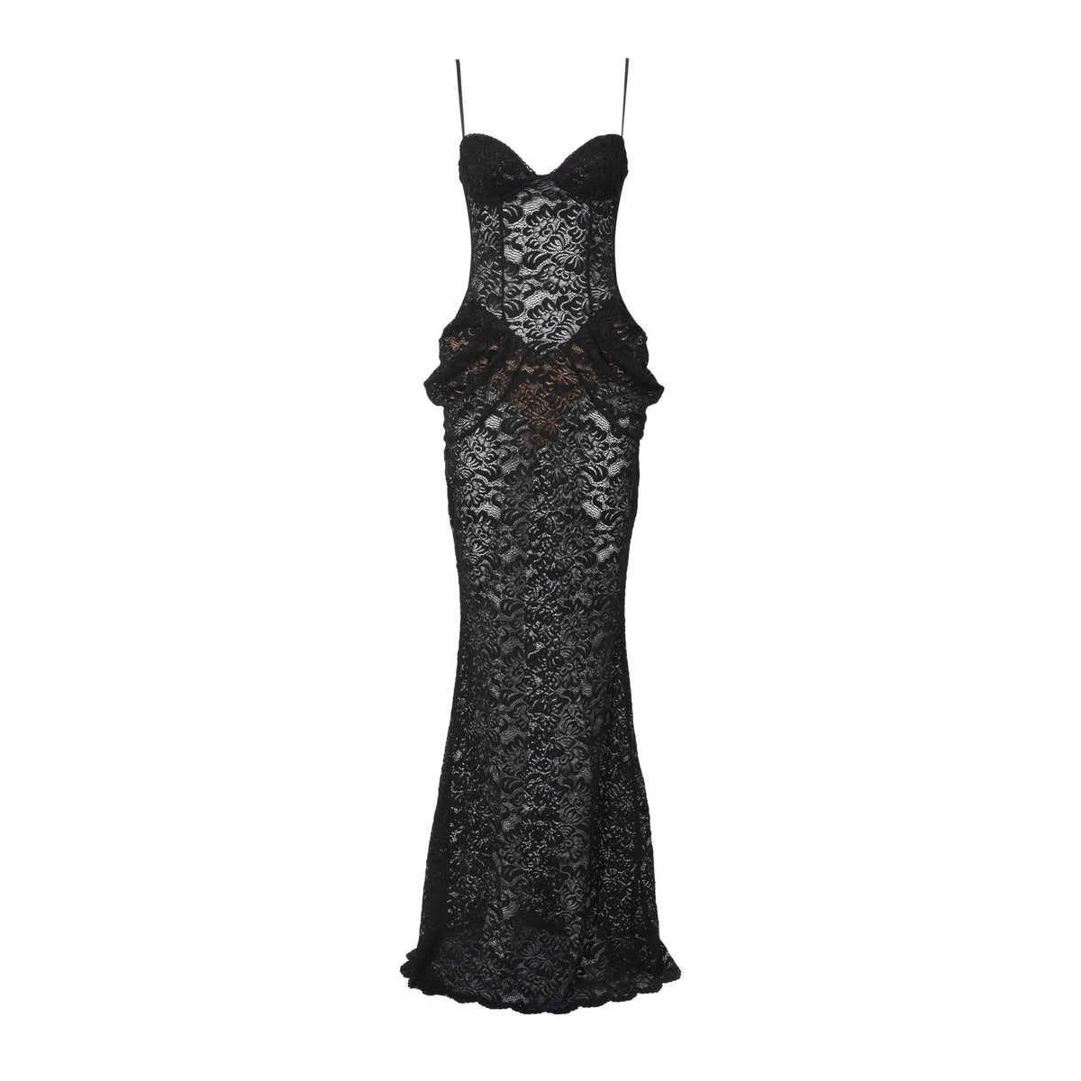 Isabella kanten maxijurk met corset
