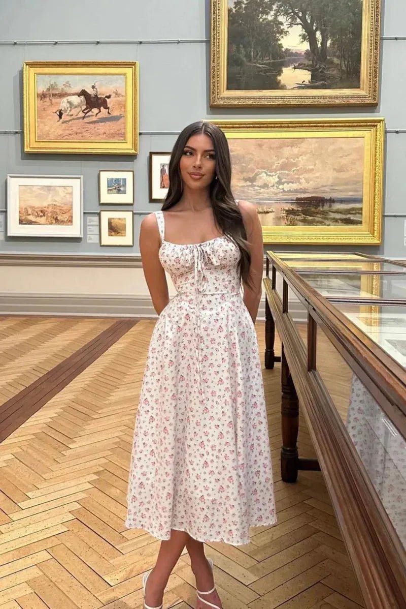 Isabella korsetjurk tot halverwege de kuit