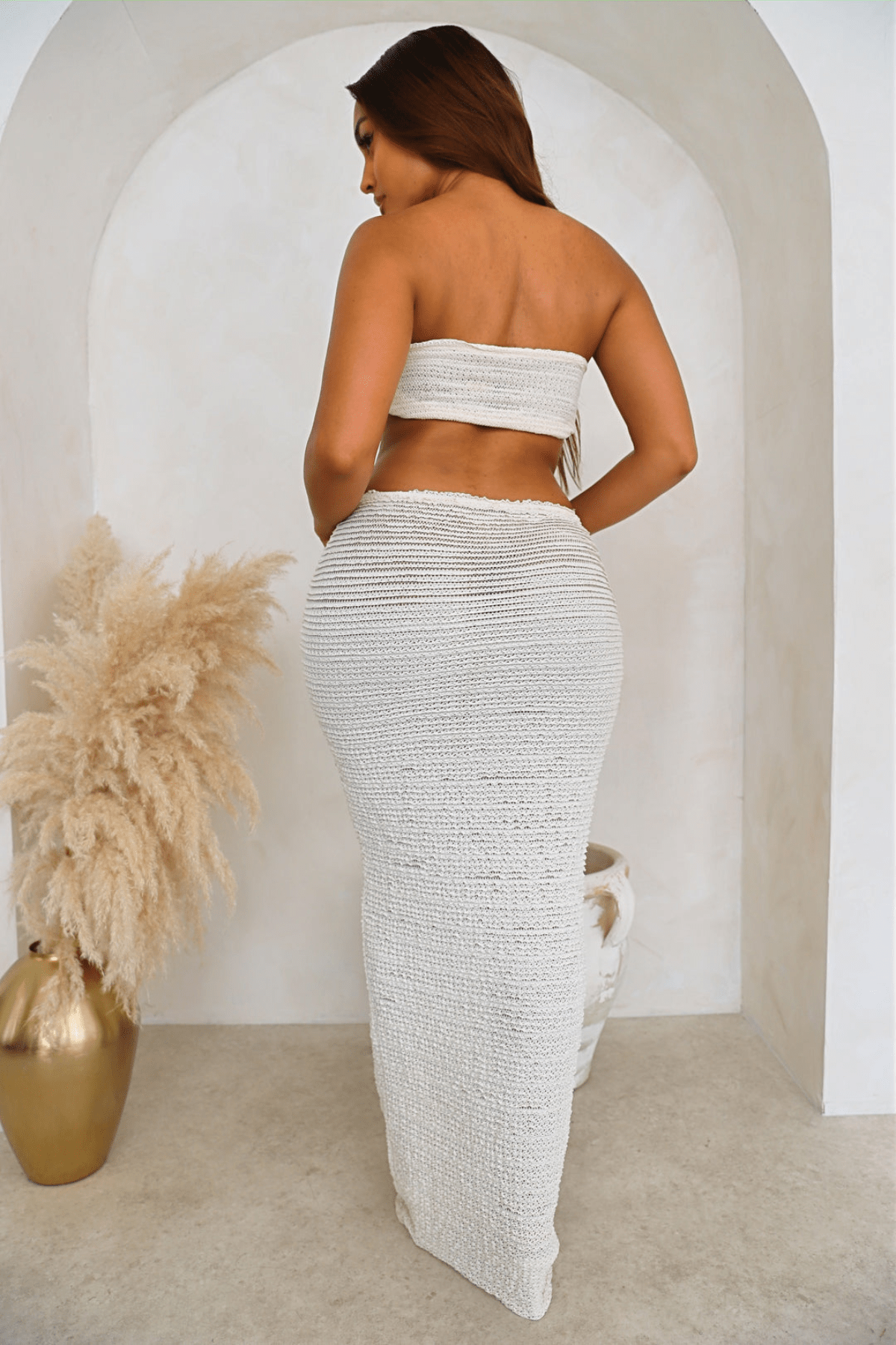 Isabella tweedelige zomerset met wikkelbare top en rok