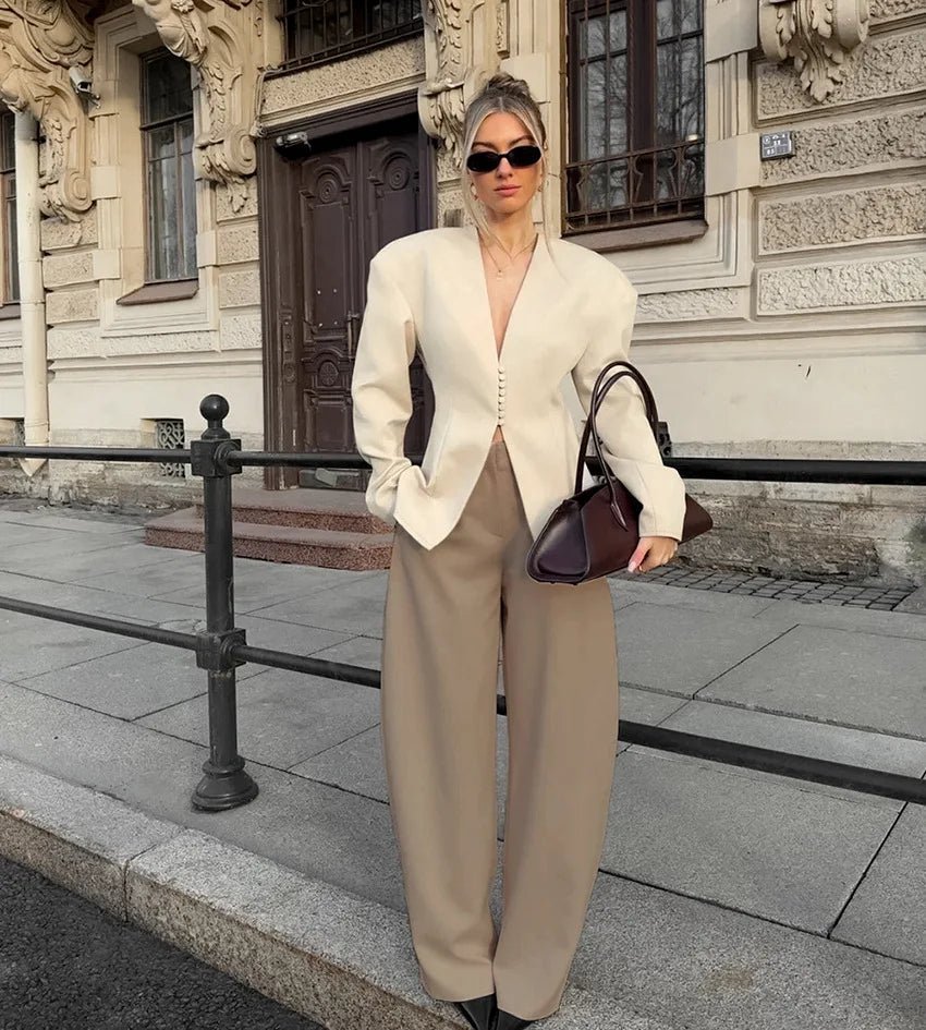 Isadora Getailleerde blazer met schoudervulling