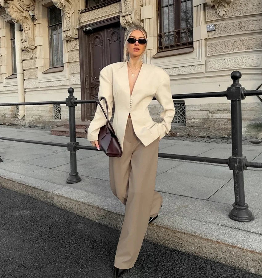 Isadora Getailleerde blazer met schoudervulling
