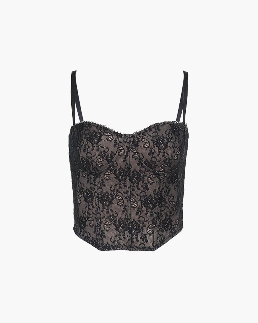 Iza kanten camisoltop in korsetstijl