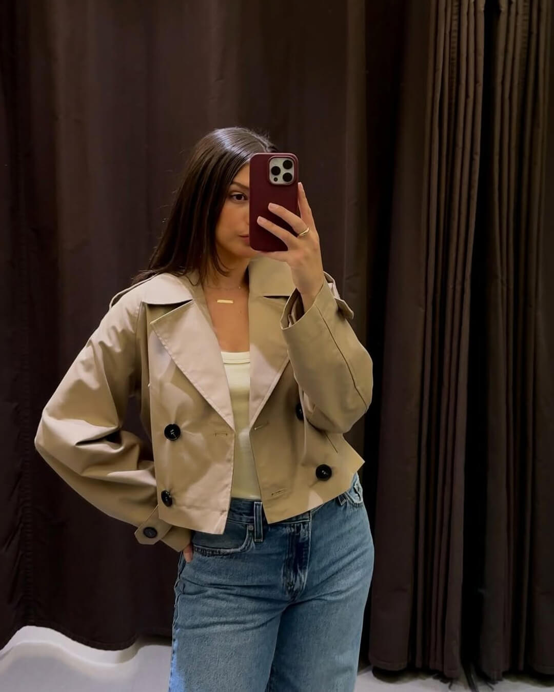 Janice korte trenchcoat