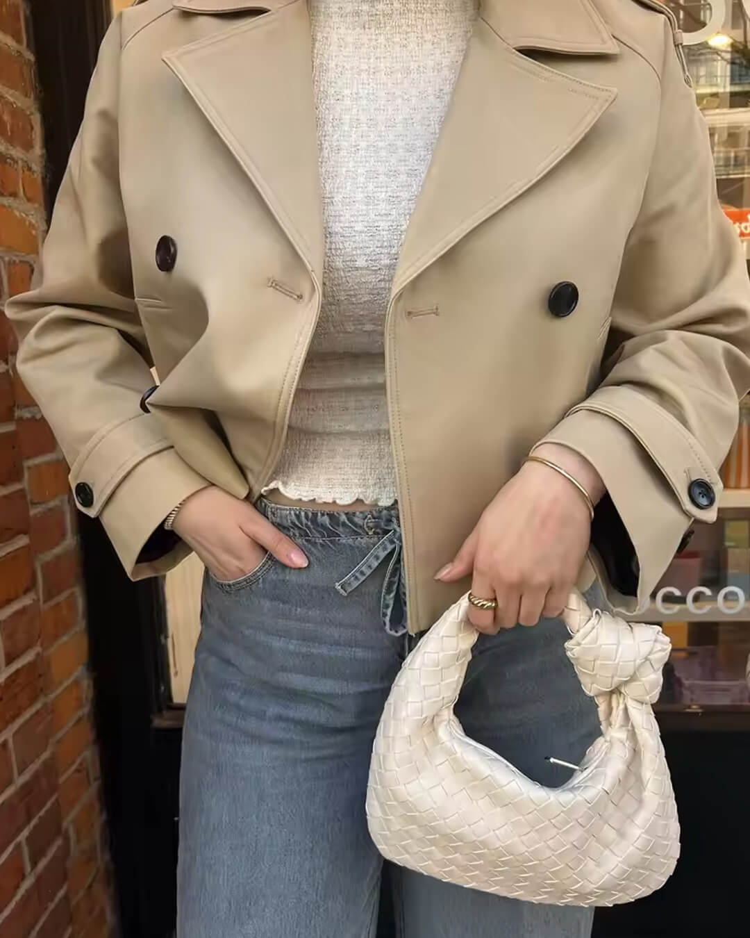 Janice korte trenchcoat