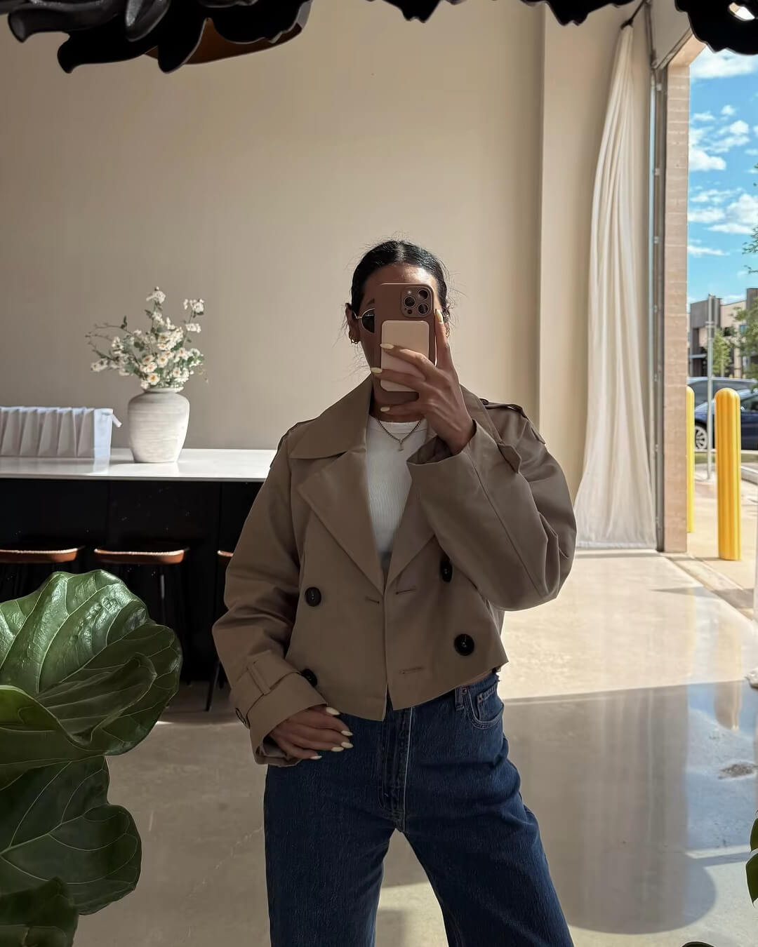 Janice korte trenchcoat