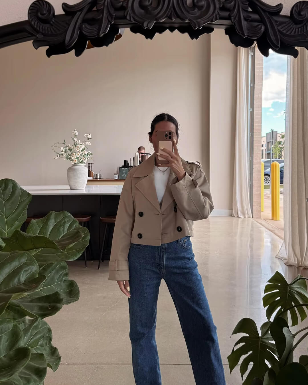 Janice korte trenchcoat
