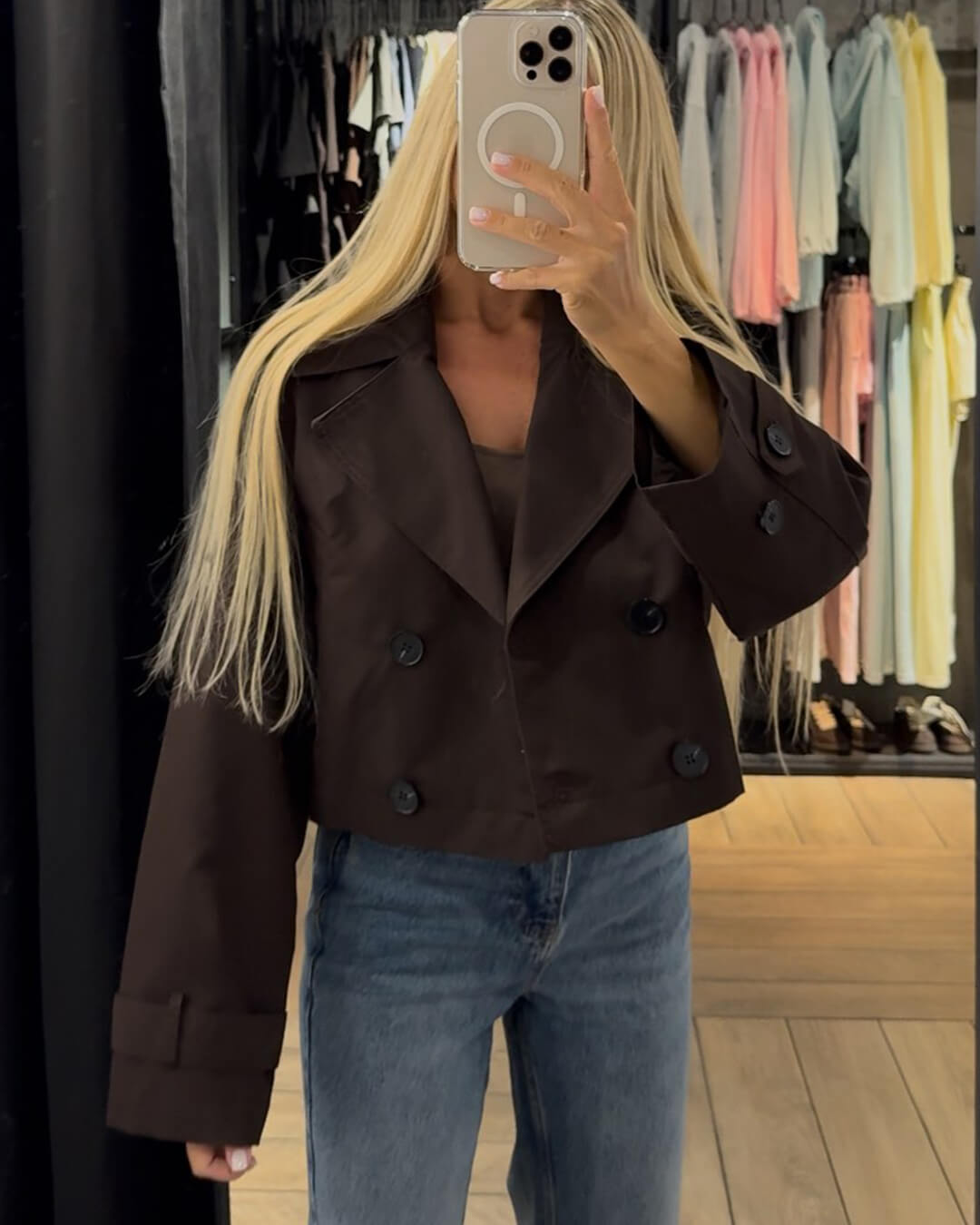 Janice korte trenchcoat