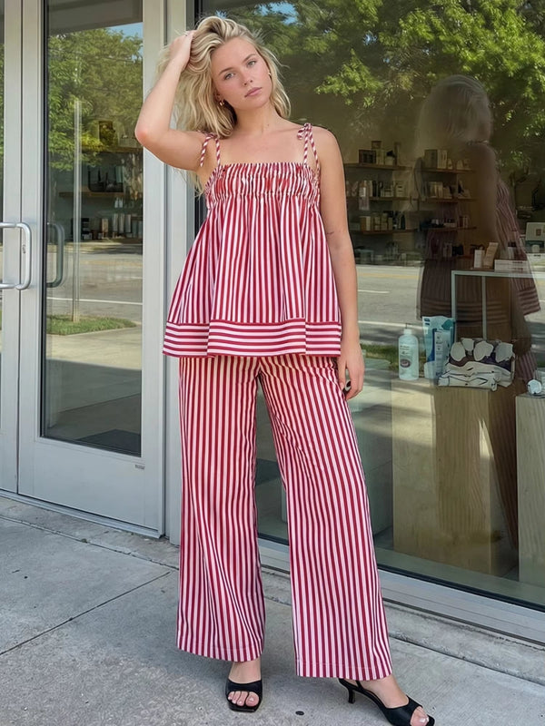 Jasmin gestreepte pyjamaset