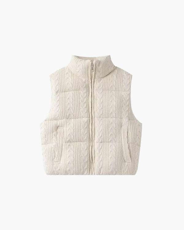 Jayden gebreid mouwloos vest