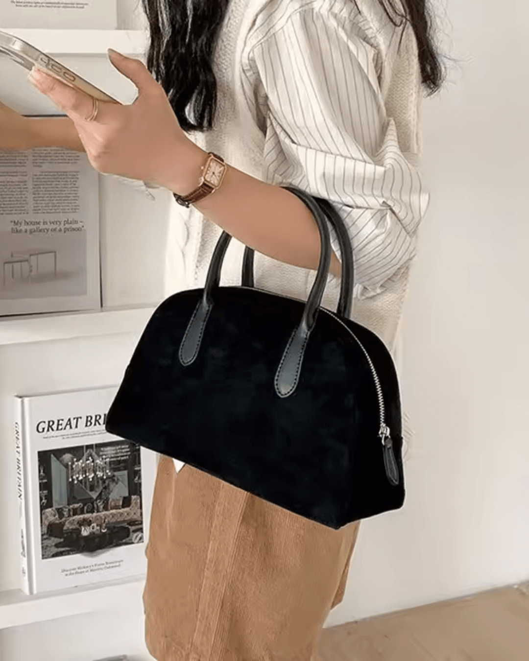 Jenny mini-tas van suède