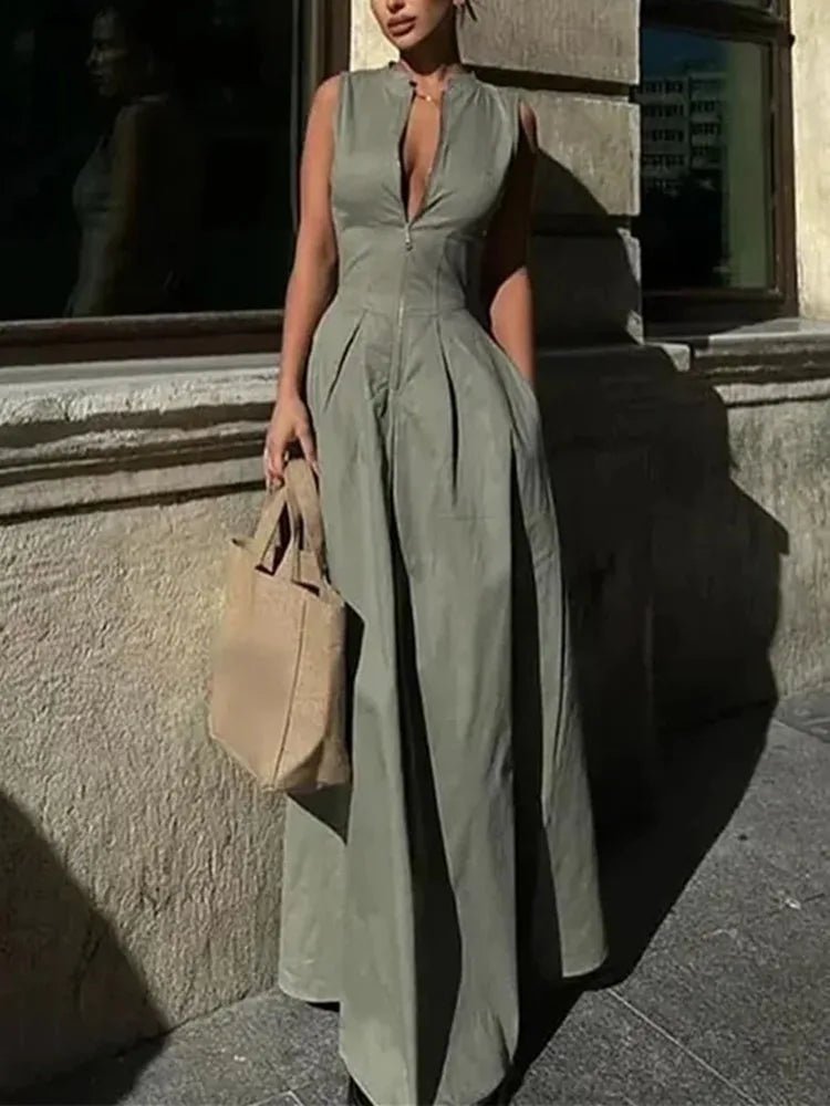 Jessica Mouwloze midi-jurk