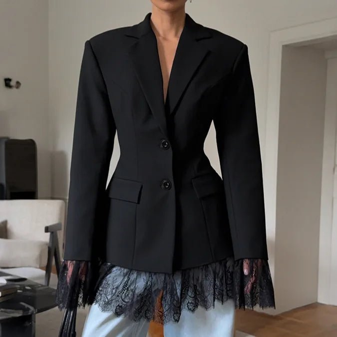 Joanna blazer met kanten details