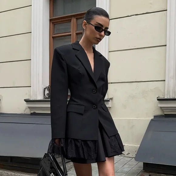 Joanna blazer met kanten details