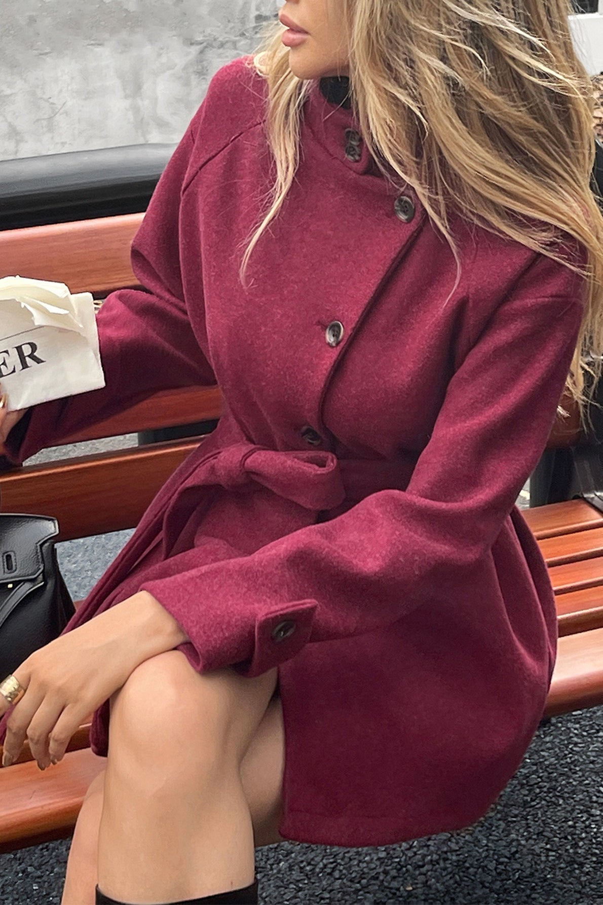 Jolina jas met ceintuur