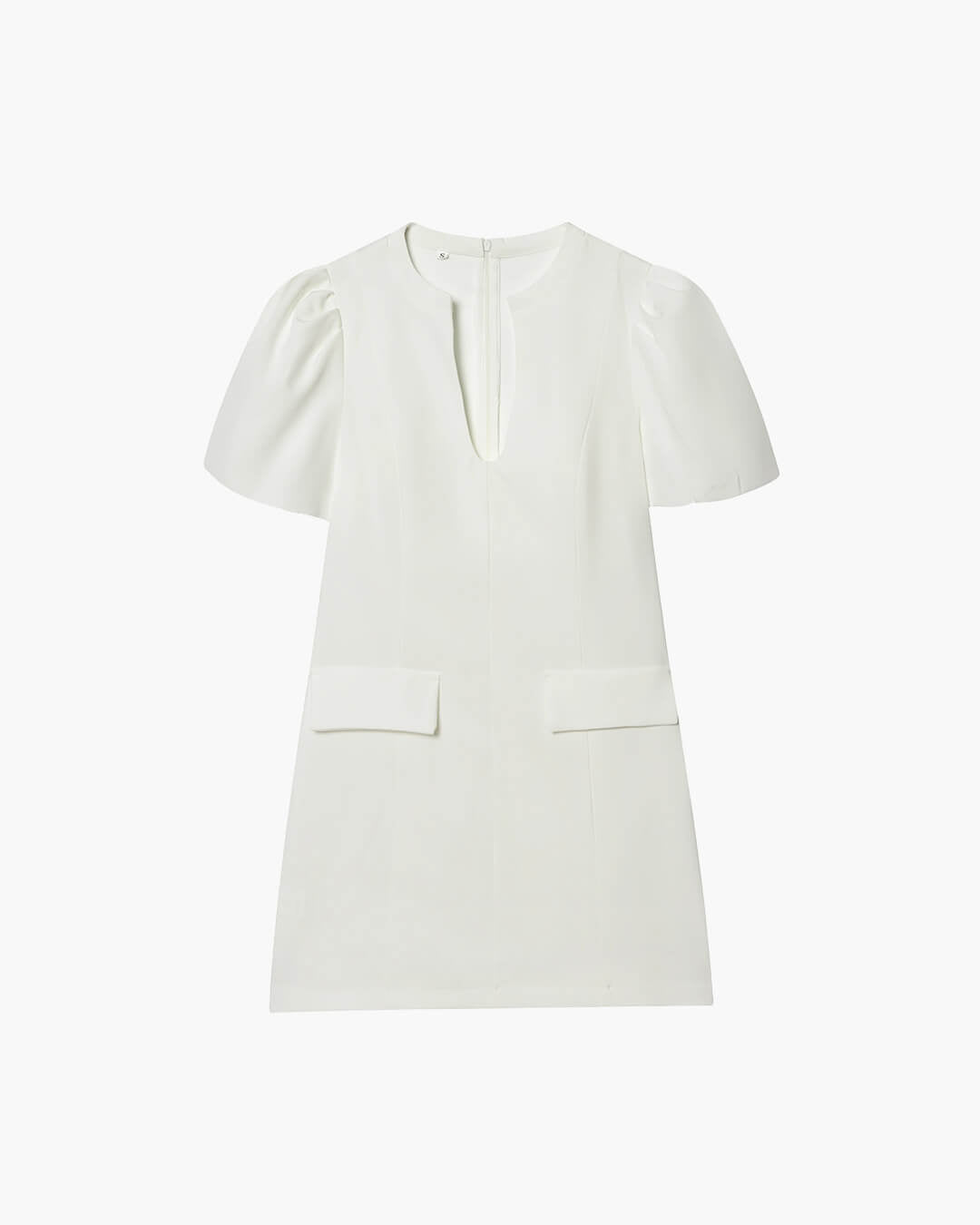 Julia mini-jurk met pofmouwen