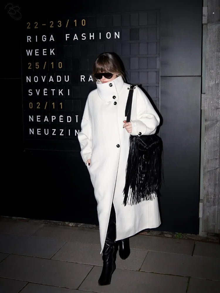 Julia Stand Collar Long Coat