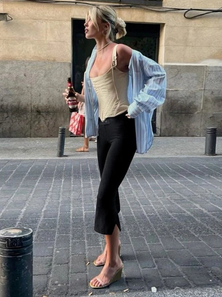 Juliette zwarte capribroek