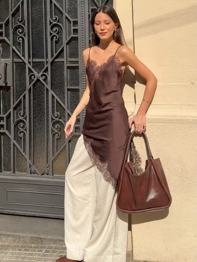 Asymmetrische satijnen mini-jurk van Kara