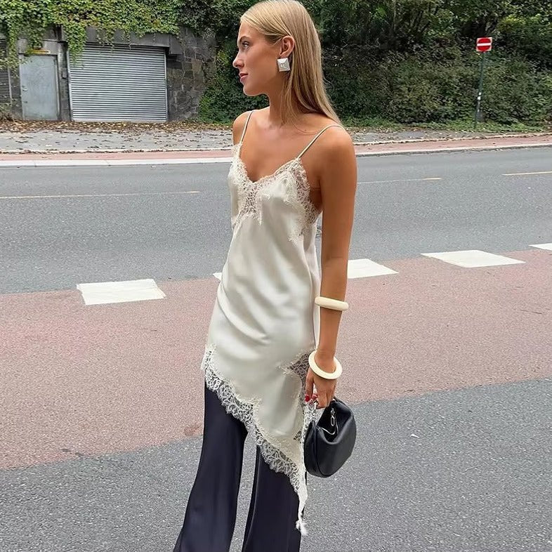 Asymmetrische satijnen mini-jurk van Kara