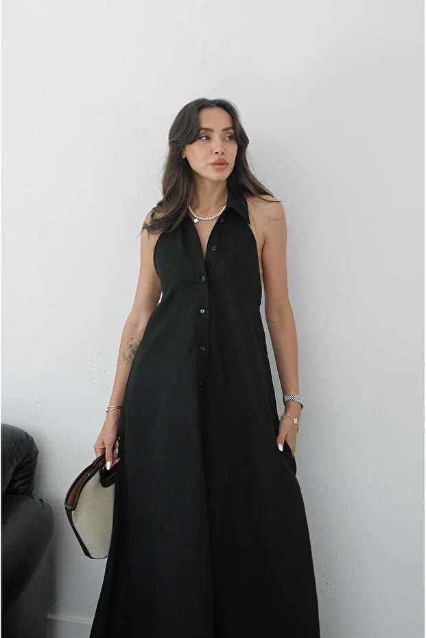 Kaya elegante halter-maxijurk
