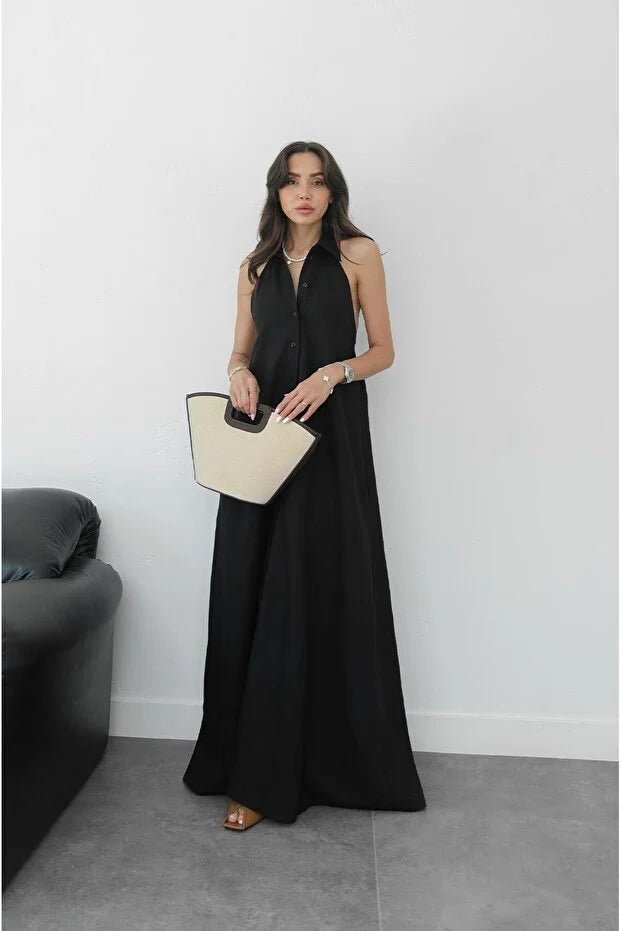 Kaya elegante halter-maxijurk