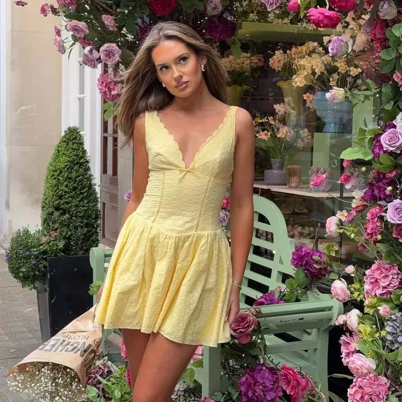 Kirsten Mini-jurk met diepe hals