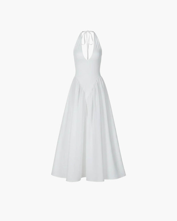 Kristy maxi-jurk met diepe hals