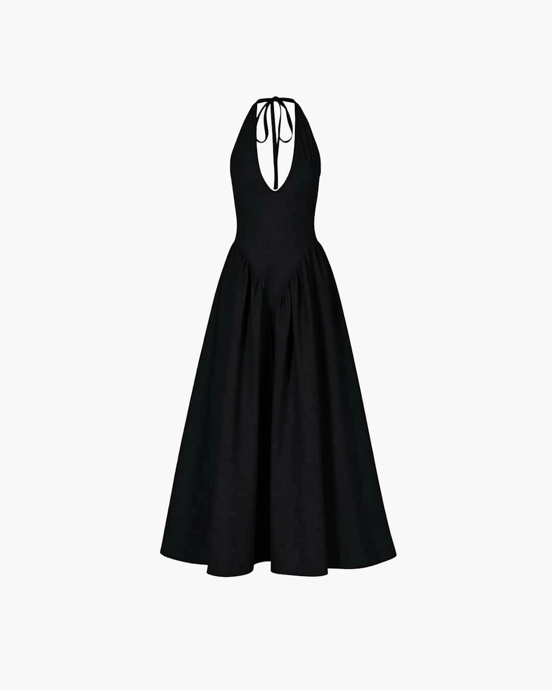Kristy maxi-jurk met diepe hals