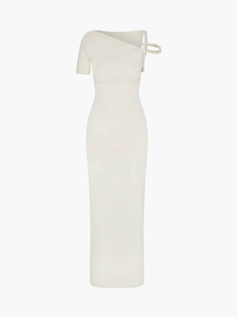Kylie-maxijurk met gedraaid detail