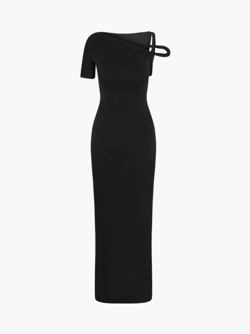 Kylie-maxijurk met gedraaid detail