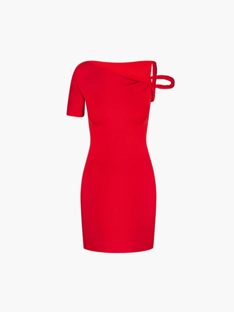 Kylie-minijurk met gedraaid detail