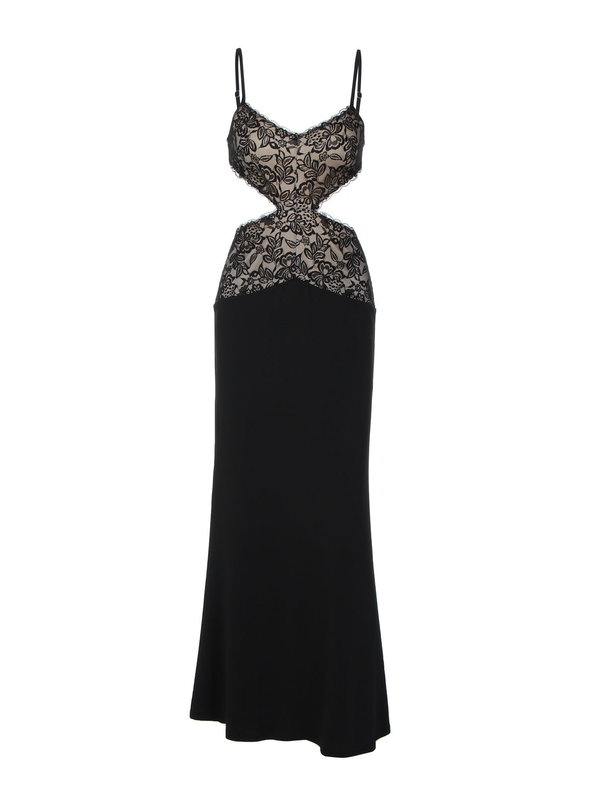 Carys kanten maxi-jurk met cut-outs