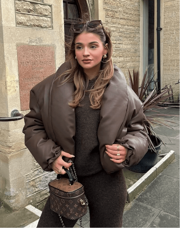 Lara leren jas met revers