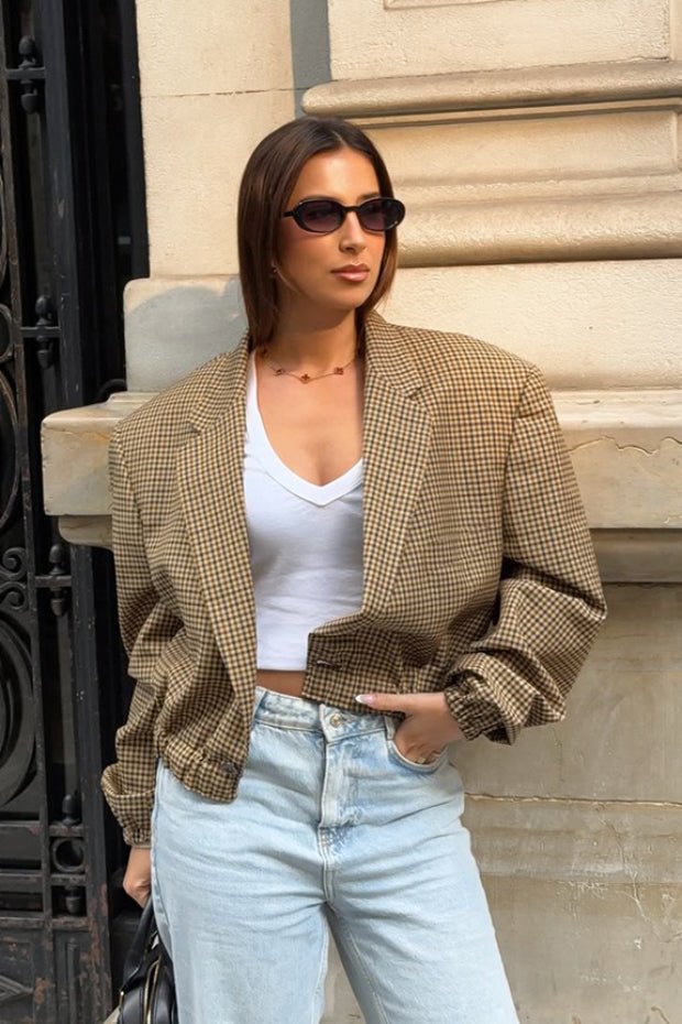 Latriz geruite blazer met relaxte pasvorm