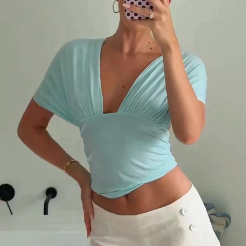 Leonor cropped tanktop met veterdetail