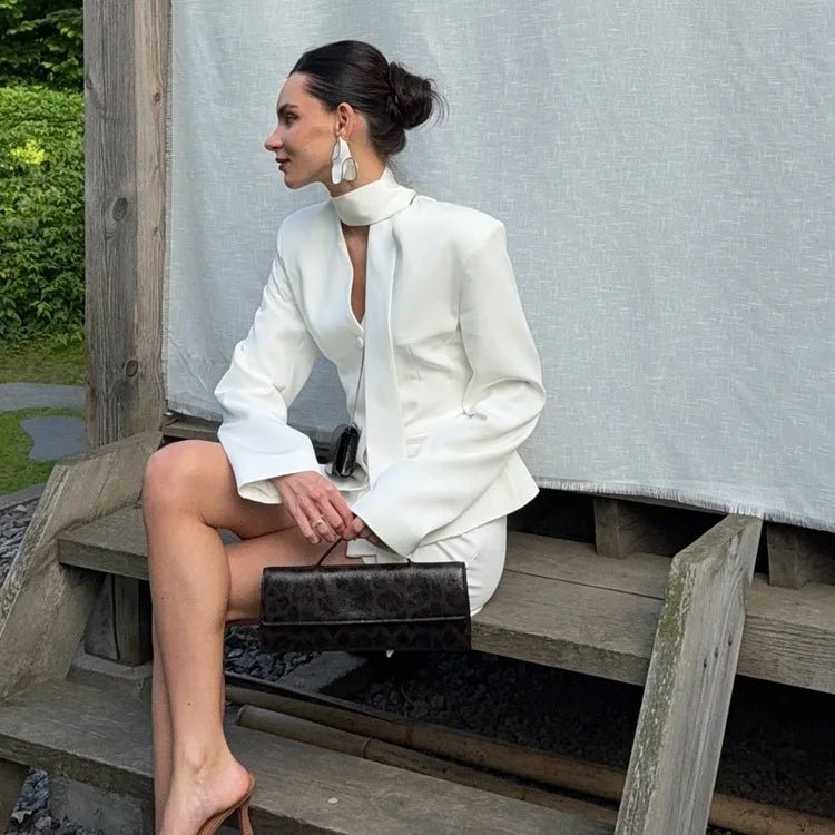 Lexie blazer-rokset met ingesnoeide taille