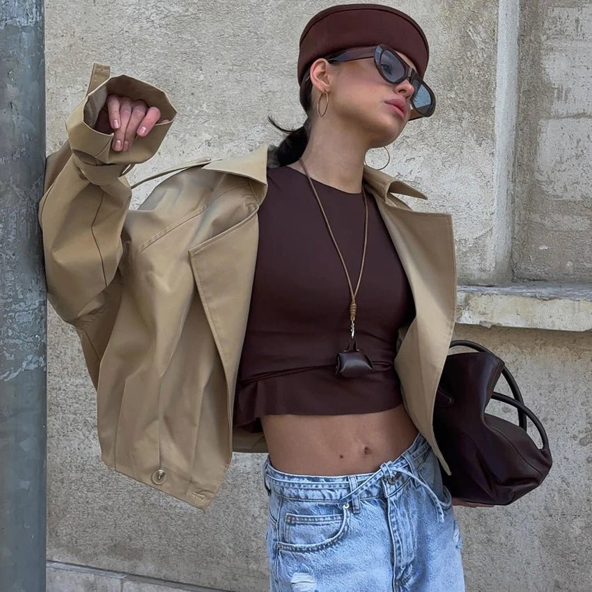 Lola Pleated Short Trench Coat