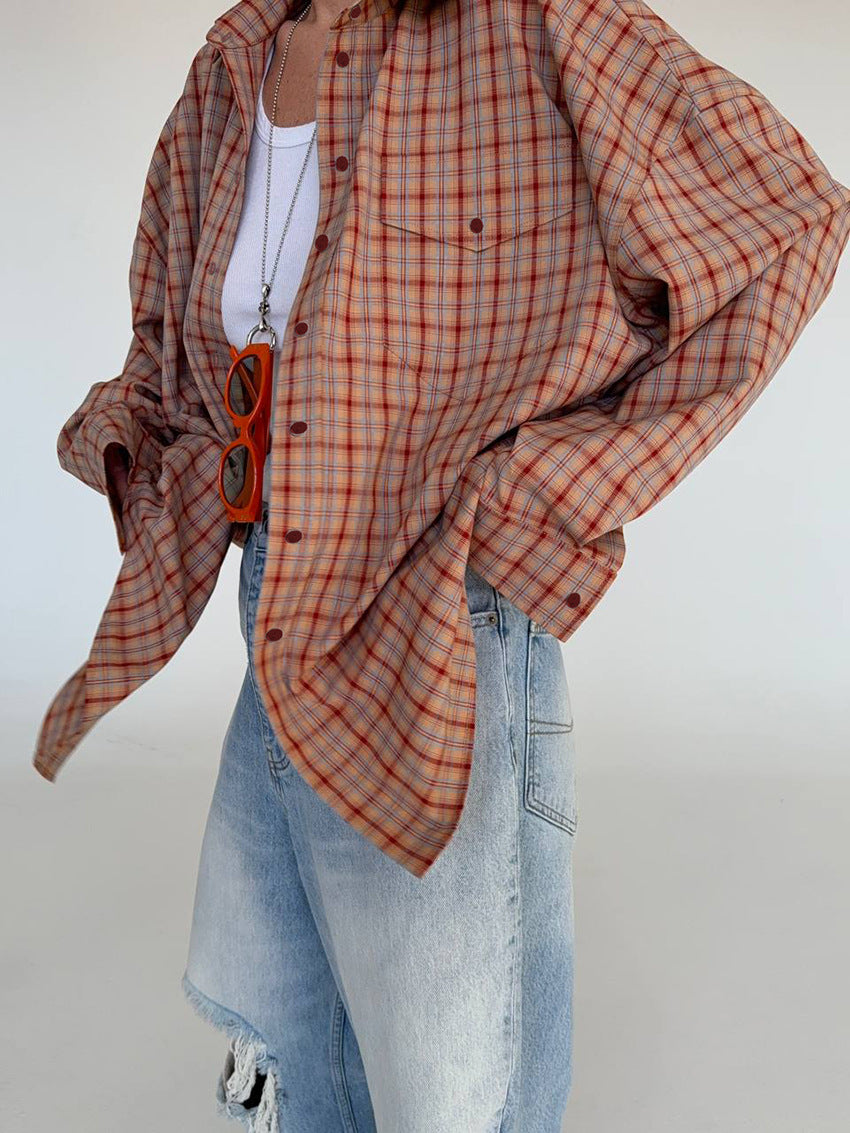 Fenna oversized geruit overhemd