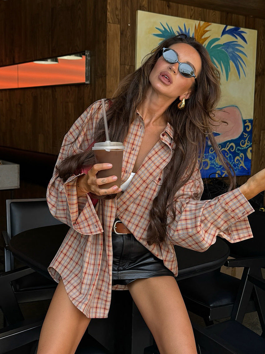 Fenna oversized geruit overhemd